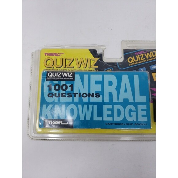 Vintage Tiger Electronics Quiz Wiz Book 1 General Knowledge Game Cartridge 1993 - Picture 2 of 16